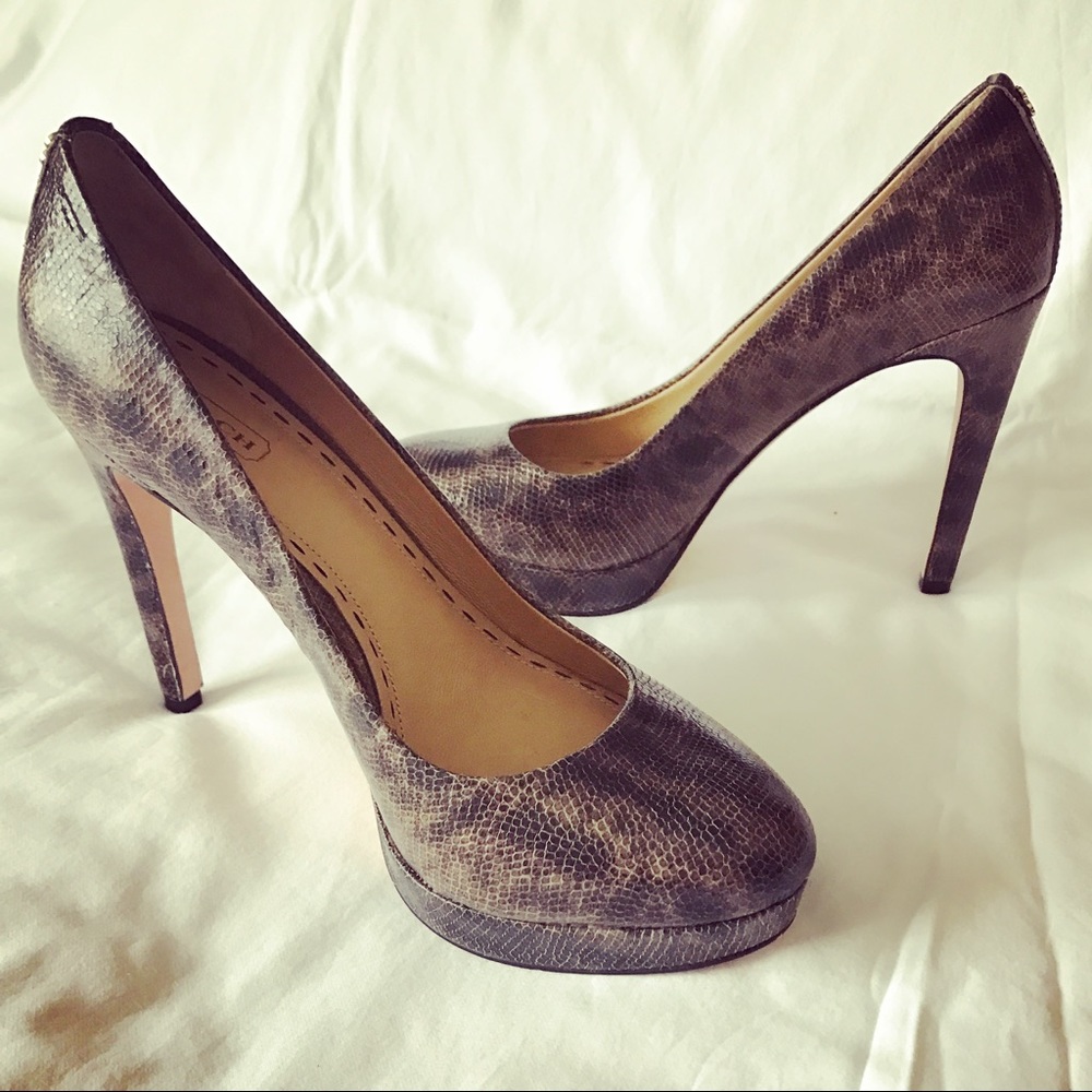 New Coach Daisee Printed Lizard Heels, 8 (8.5) - Picture 6 of 8